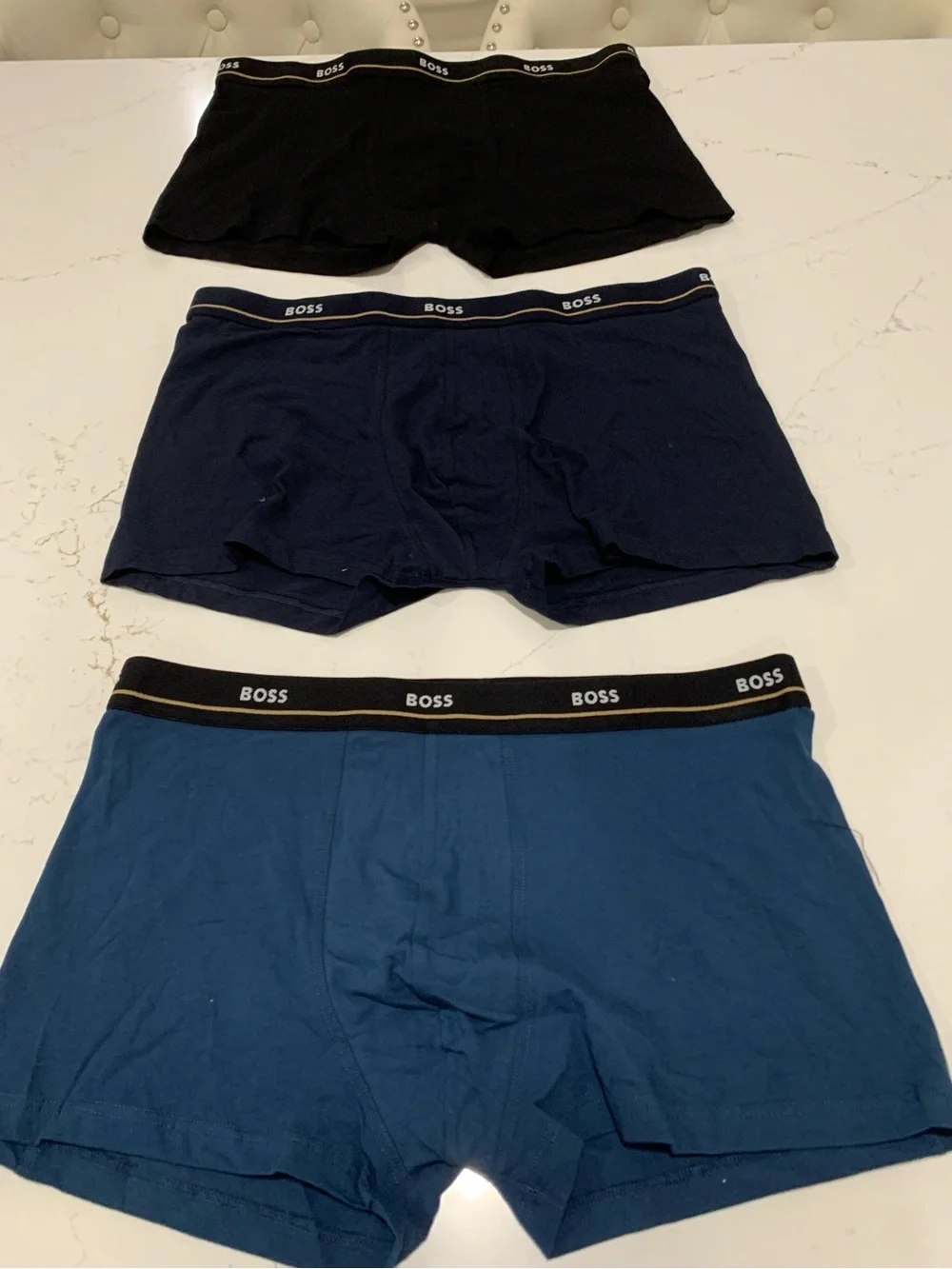 NWT Boss Assorted Stretch Cotton Men's Boxer Briefs  (3-lot) Size XL